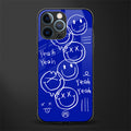 sassy smiley faces glass case for iphone 12 pro image