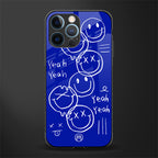 sassy smiley faces glass case for iphone 12 pro image