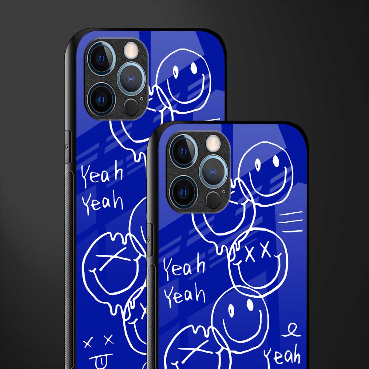 sassy smiley faces glass case for iphone 14 pro max image-2