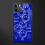 sassy smiley faces glass case for iphone 11 pro max image