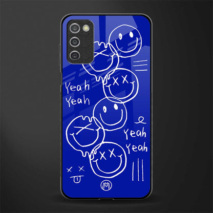 sassy smiley faces glass case for samsung galaxy a03s image