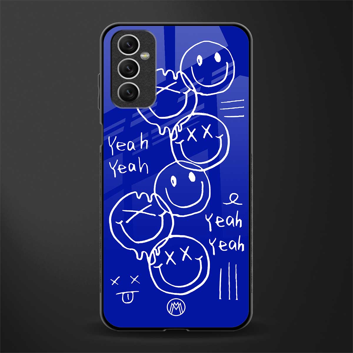 sassy smiley faces glass case for samsung galaxy m52 5g image