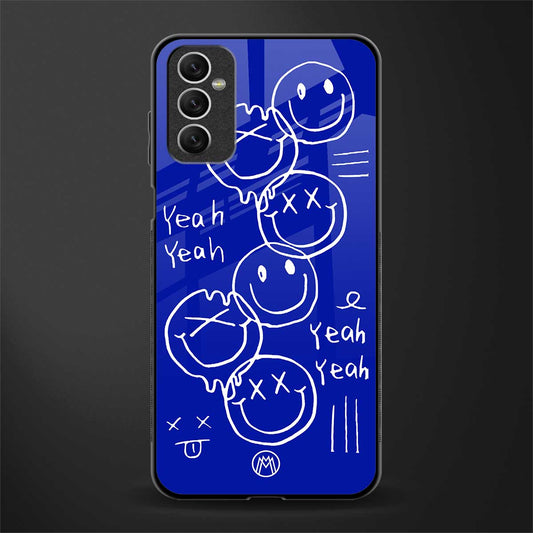 sassy smiley faces glass case for samsung galaxy m52 5g image