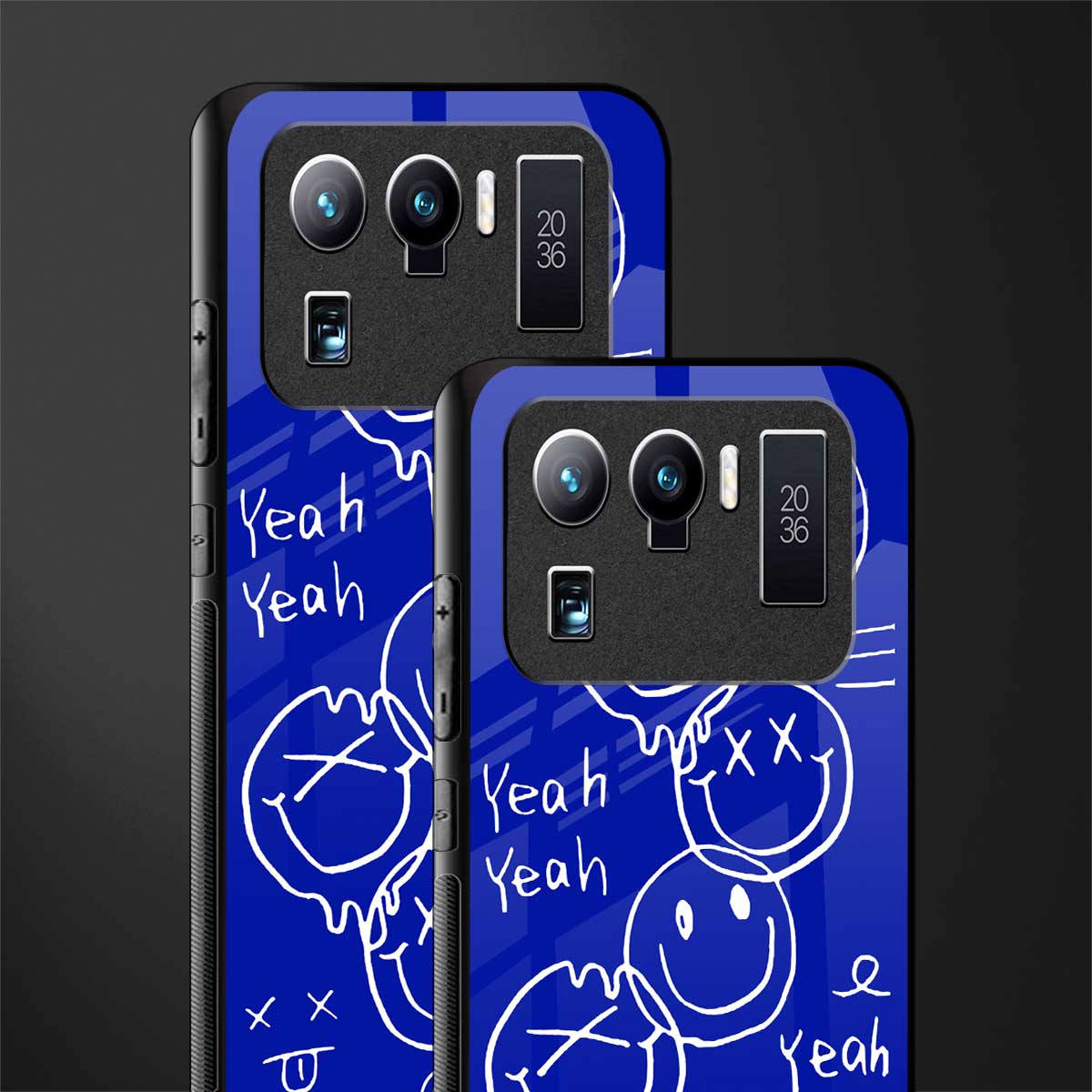 sassy smiley faces glass case for mi 11 ultra 5g image-2