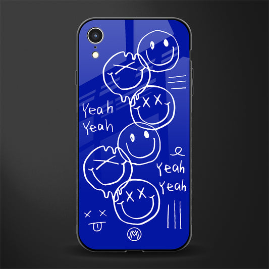 sassy smiley faces glass case for iphone xr image
