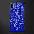sassy smiley faces glass case for iphone xs image