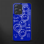 sassy smiley faces glass case for vivo v23 5g image