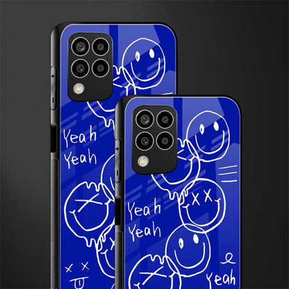 sassy smiley faces back phone cover | glass case for samsung galaxy m33 5g