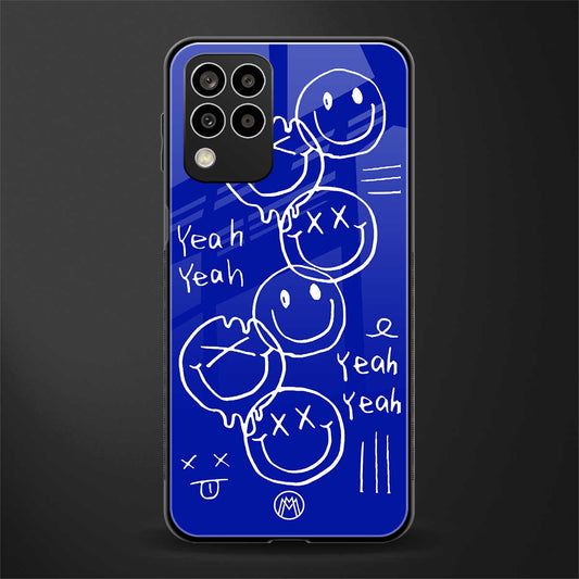 sassy smiley faces back phone cover | glass case for samsung galaxy m33 5g