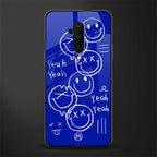 sassy smiley faces glass case for oneplus 7t pro image