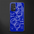 sassy smiley faces back phone cover | glass case for samsung galaxy a13 4g
