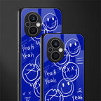 sassy smiley faces back phone cover | glass case for oppo f21 pro 5g