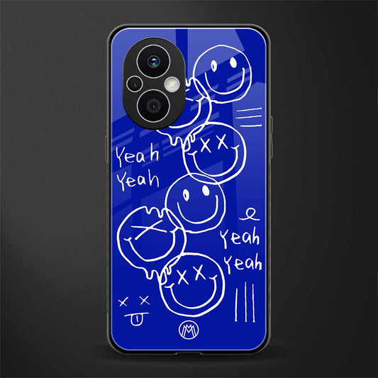 sassy smiley faces back phone cover | glass case for oppo f21 pro 5g