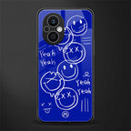 sassy smiley faces back phone cover | glass case for oppo f21 pro 5g