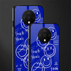 sassy smiley faces glass case for oneplus 7t image-2