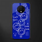 sassy smiley faces glass case for oneplus 7t image