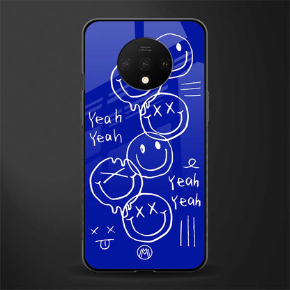 sassy smiley faces glass case for oneplus 7t image