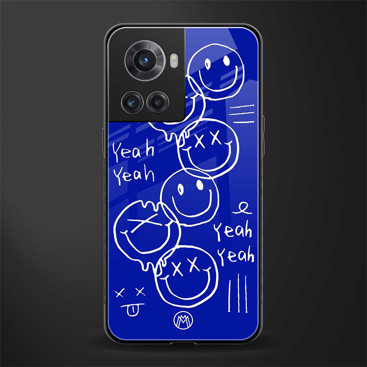 sassy smiley faces back phone cover | glass case for oneplus 10r 5g
