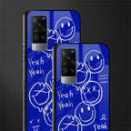 sassy smiley faces glass case for vivo x60 image-2