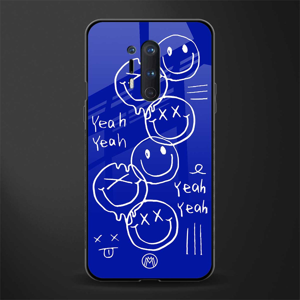 sassy smiley faces glass case for oneplus 8 pro image