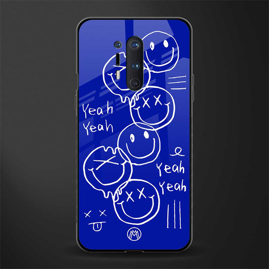 sassy smiley faces glass case for oneplus 8 pro image