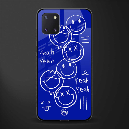 sassy smiley faces glass case for samsung a81 image