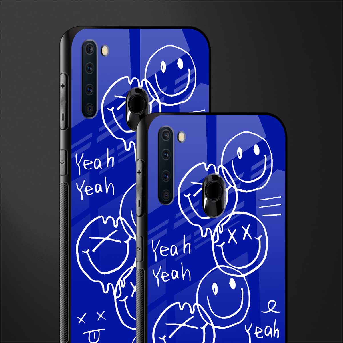 sassy smiley faces glass case for samsung a21 image-2