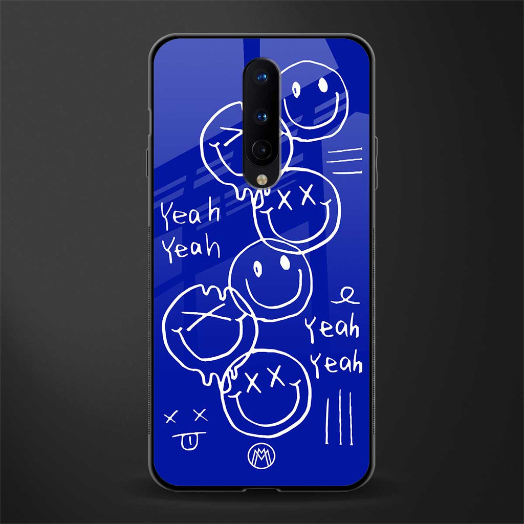 sassy smiley faces glass case for oneplus 8 image