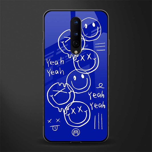 sassy smiley faces glass case for oneplus 8 image
