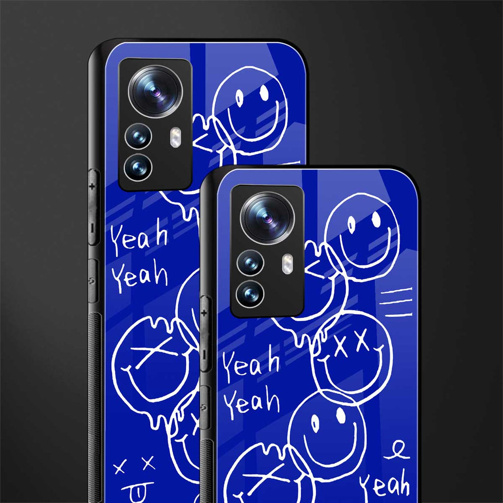 sassy smiley faces back phone cover | glass case for xiaomi 12 pro