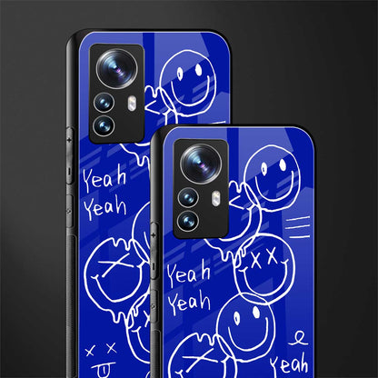sassy smiley faces back phone cover | glass case for xiaomi 12 pro