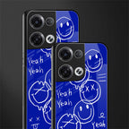 sassy smiley faces back phone cover | glass case for oppo reno 8 pro
