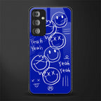 sassy smiley faces back phone cover | glass case for samsung galaxy f23 5g