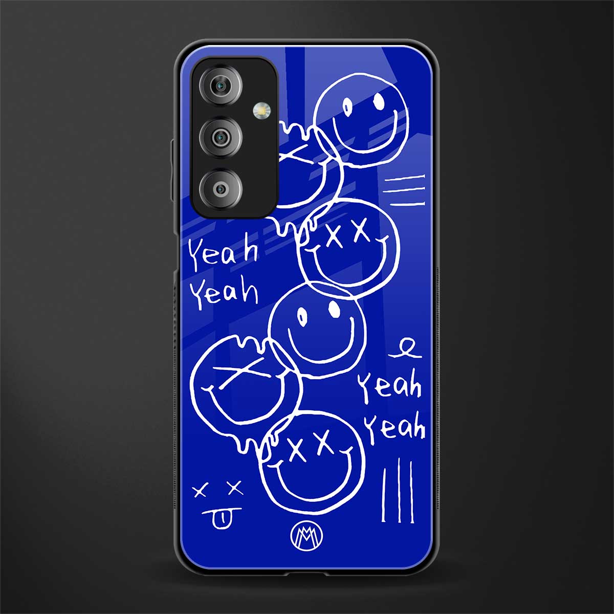 sassy smiley faces back phone cover | glass case for samsung galaxy f23 5g