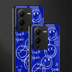 sassy smiley faces back phone cover | glass case for vivo v25 pro 5g