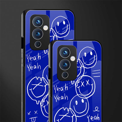 sassy smiley faces back phone cover | glass case for oneplus 9