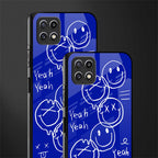 sassy smiley faces back phone cover | glass case for samsung galaxy f42