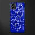 sassy smiley faces back phone cover | glass case for vivo y72