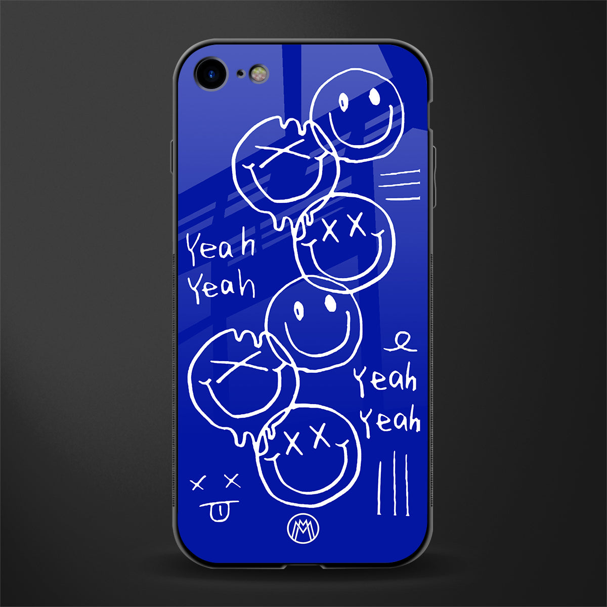 sassy smiley faces glass case for iphone 7 image