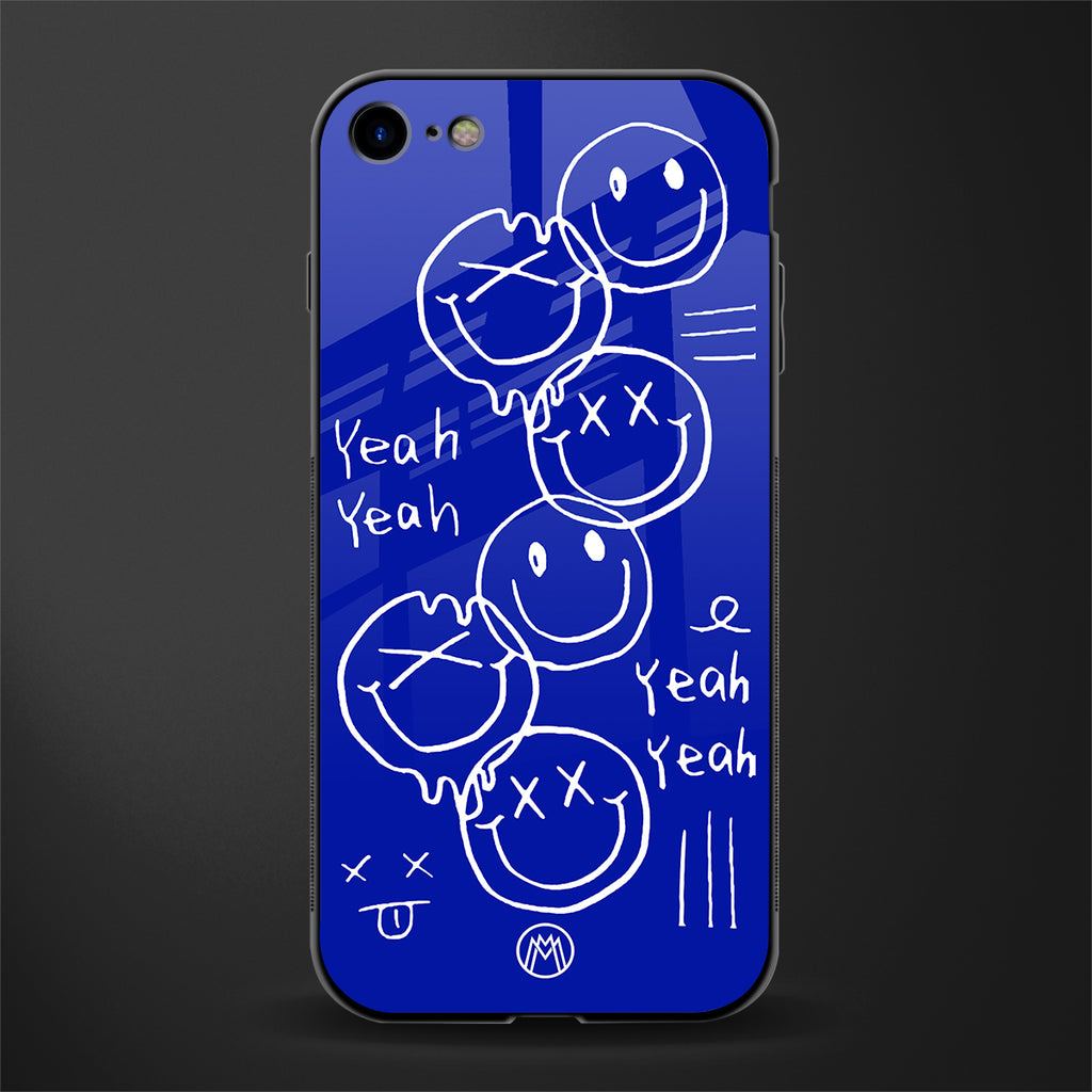 sassy smiley faces glass case for iphone se 2020 image