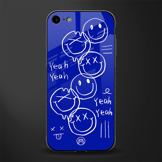 sassy smiley faces glass case for iphone se 2020 image