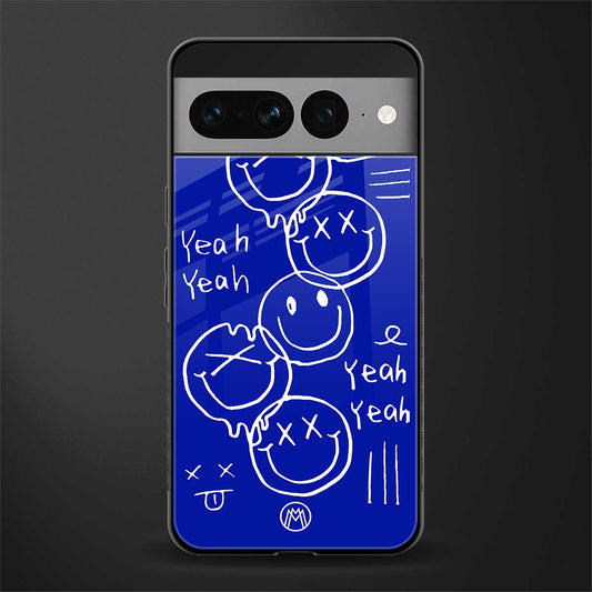 sassy smiley faces back phone cover | glass case for google pixel 7 pro