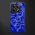 sassy smiley faces back phone cover | glass case for oneplus 11