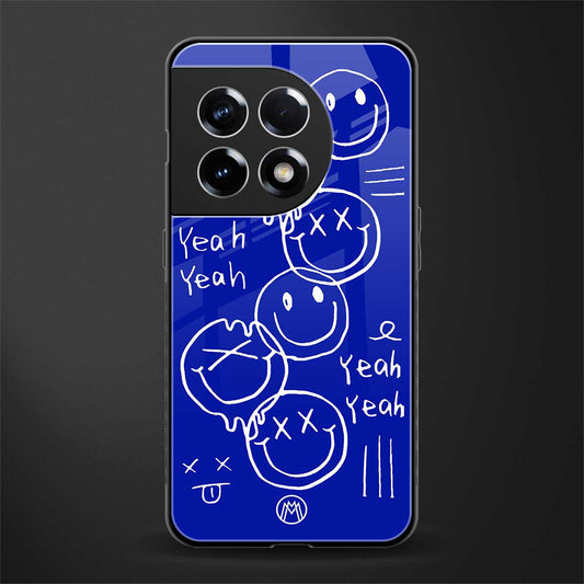 sassy smiley faces back phone cover | glass case for oneplus 11r
