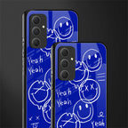 sassy smiley faces back phone cover | glass case for samsung galaxy a54 5g