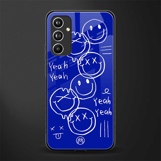 sassy smiley faces back phone cover | glass case for samsung galaxy a54 5g