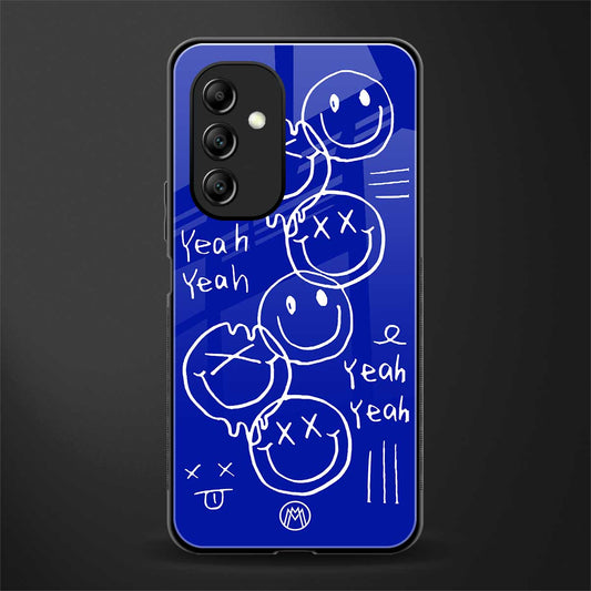 sassy smiley faces back phone cover | glass case for samsung galaxy a14 5g