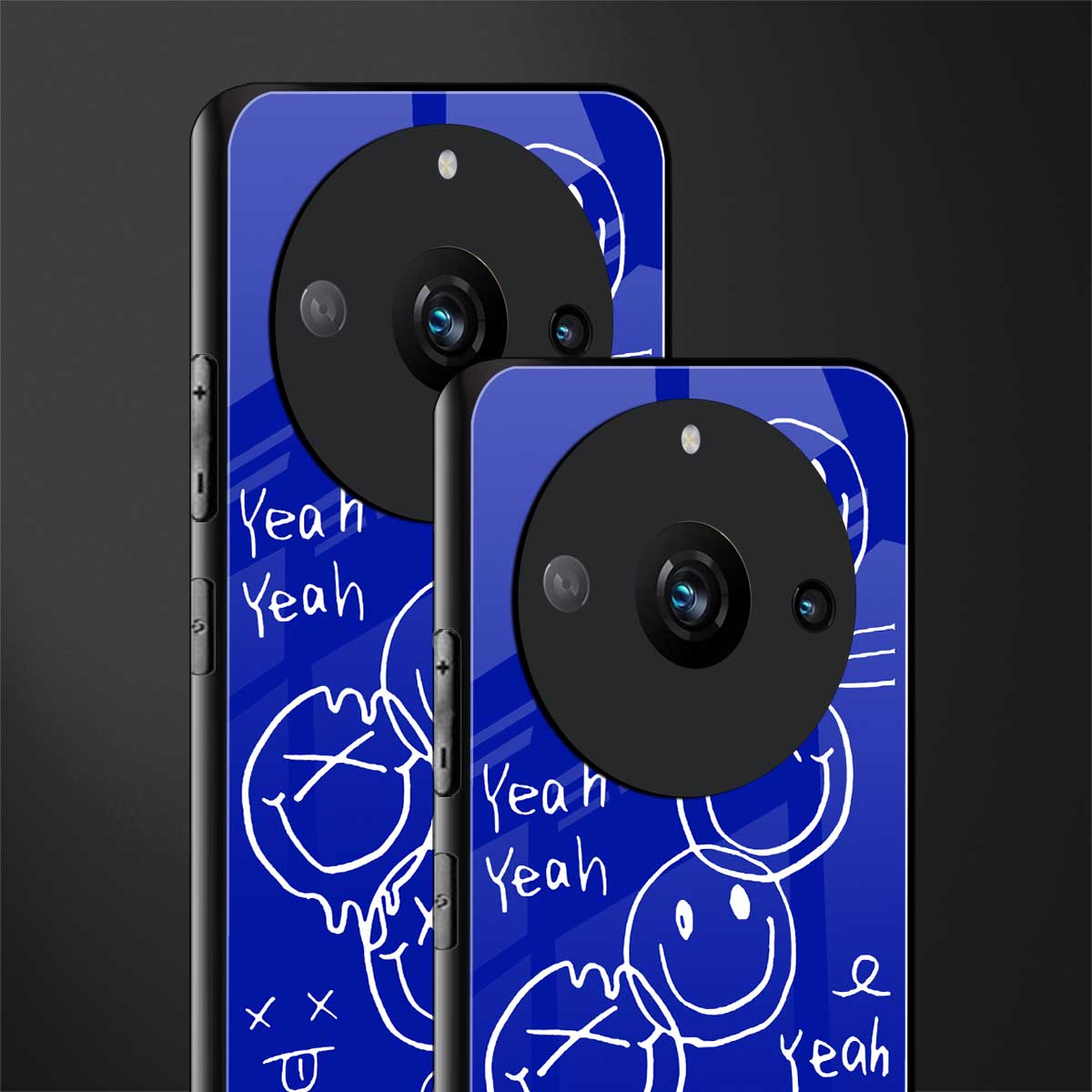 sassy smiley faces back phone cover | glass case for realme 11 pro 5g