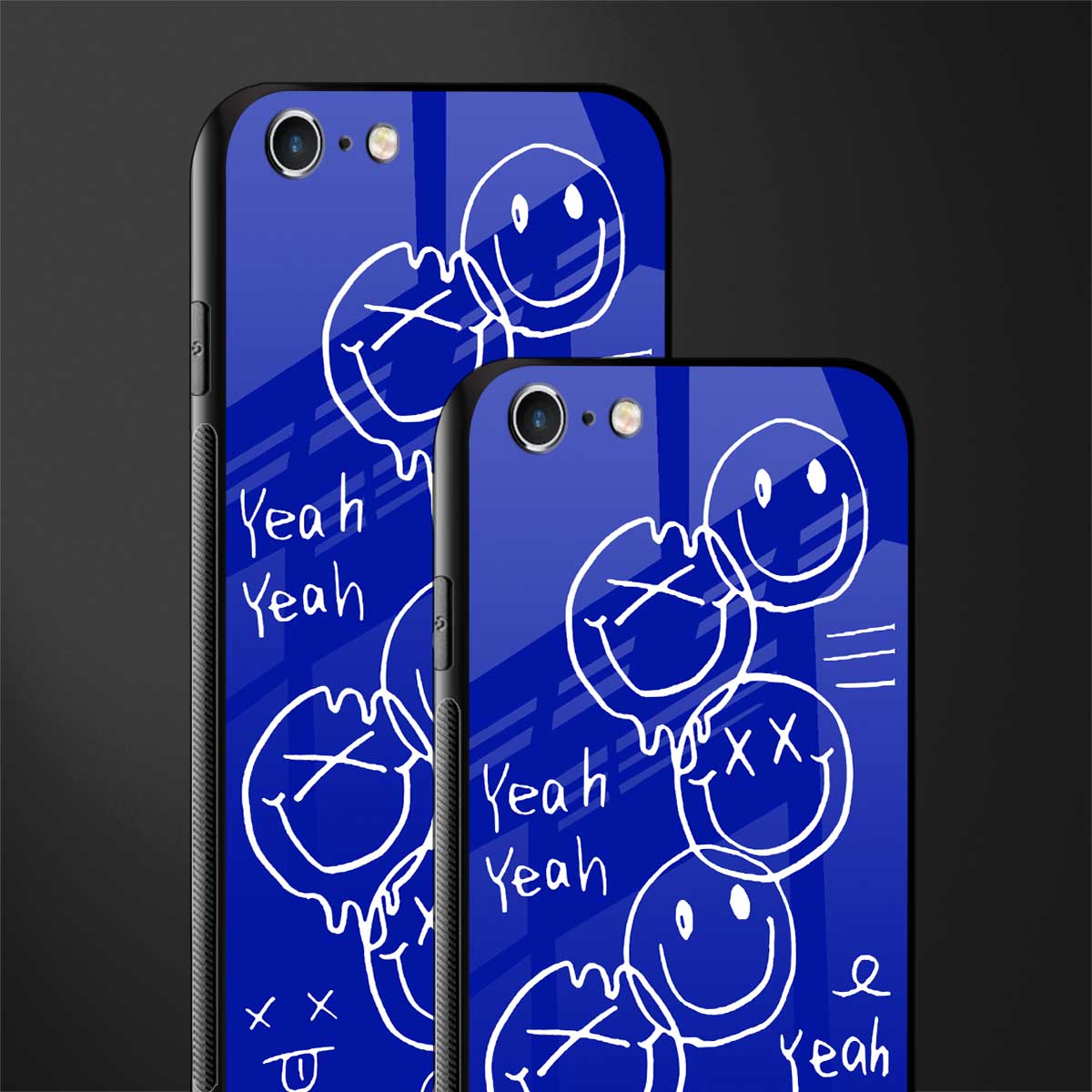 sassy smiley faces glass case for iphone 6 image-2