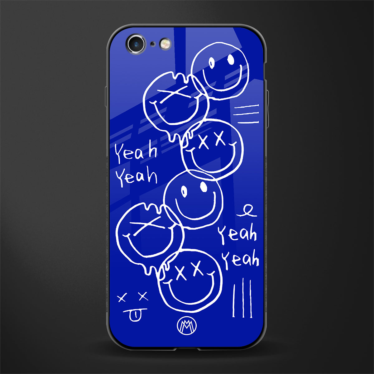 sassy smiley faces glass case for iphone 6 image